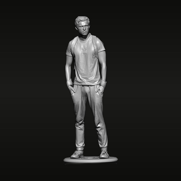 Modern Casual Male with Backpack 1/24 Resin Figure Kit