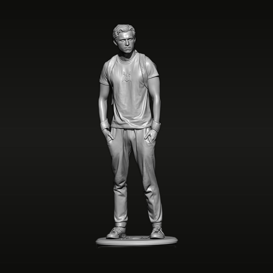 Modern Casual Male with Backpack 1/24 Resin Figure Kit - unpainted resin model kit