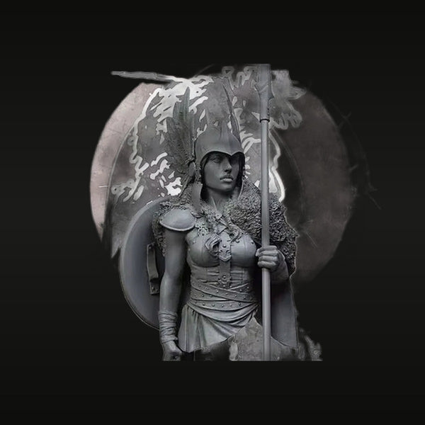 Fantasy Female Warrior with Spear and Shield 1/9 Resin Figure Kit