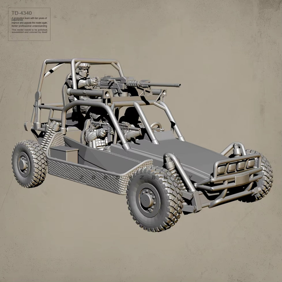 Modern US Tactical Dune Buggy with Gunner & Crew 1/35 Resin Vehicle Kit - resin model view 4