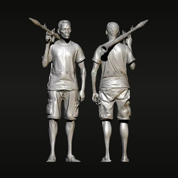 Modern Civilian with RPG Launcher 1/35 Resin Figure Kit