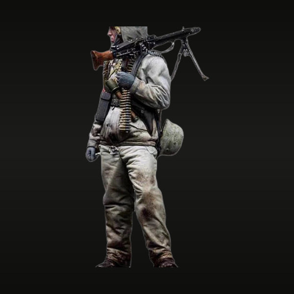 WWII Soviet Machine Gunner Winter Whites Bipod 1/35 Resin Figure
