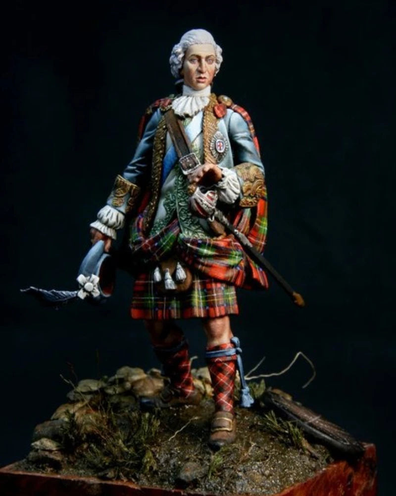 18th-Century Highland Chieftain Bust 1/24 Resin Kit - resin model view 2