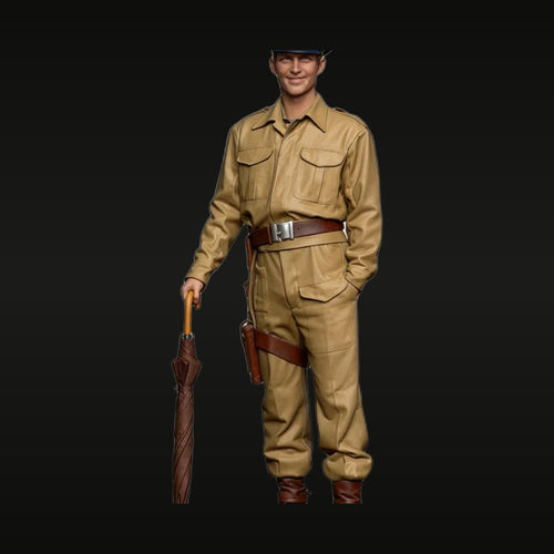 WWII British Officer with Umbrella 1/35 Resin Figure