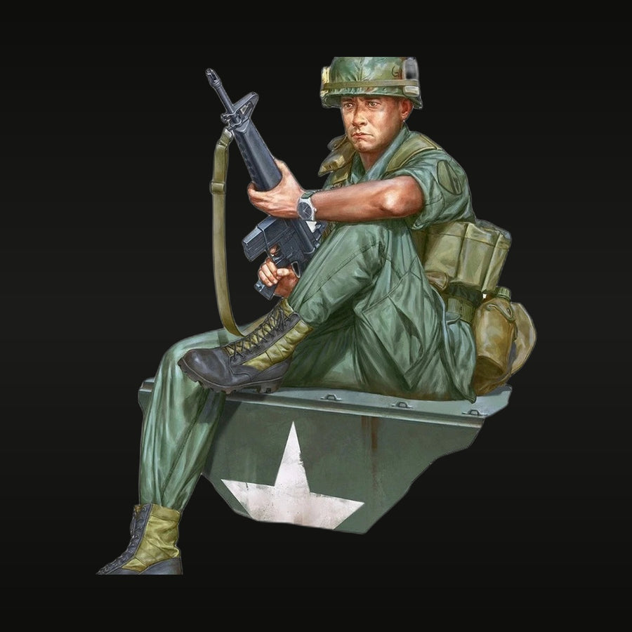 Vietnam War US Army Infantryman with M16 Bayonet 1/16 Resin Bust Kit - unpainted resin model kit