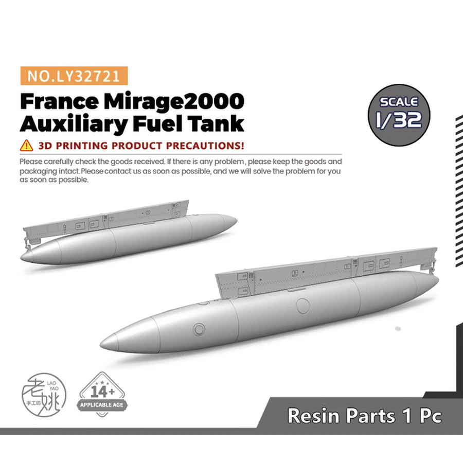 Yao'S Studio LY721 1/32 1/48 1/72 1/144 Kit Upgrade Parts France Mirage2000 Auxiliary Fuel Tank