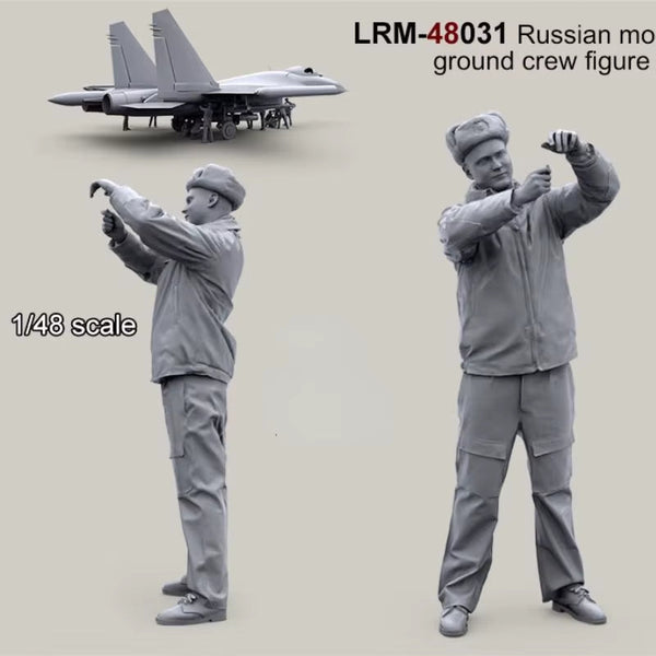 Modern Russian Aircraft Ground Crew Winter Uniform 1/48 Resin Figure