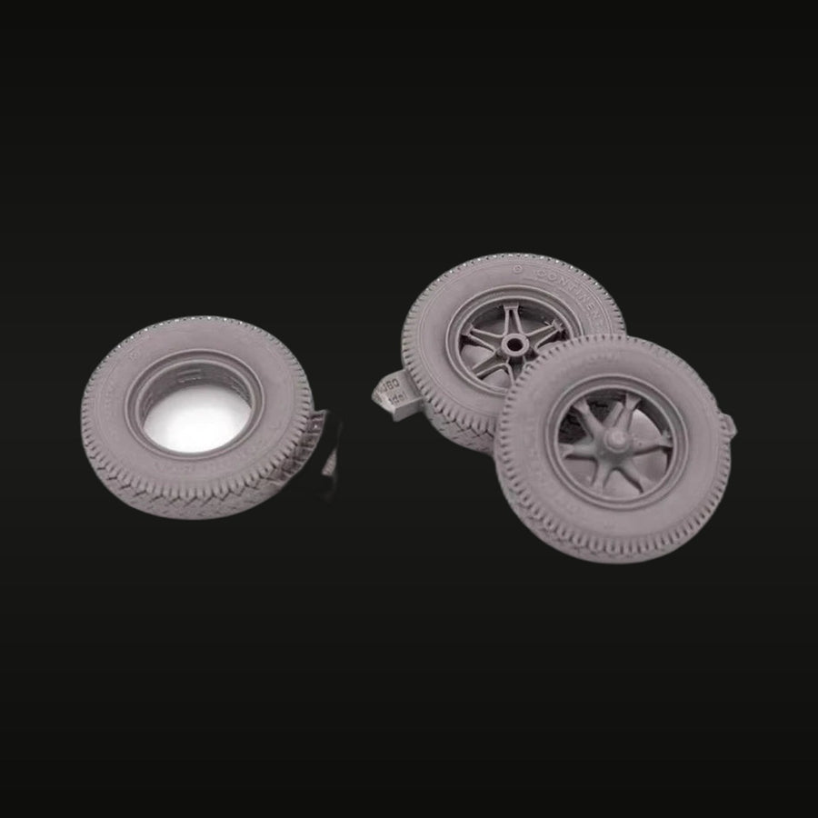 WWII German Sd.Kfz.7 Half-Track Wheel Set 1/35 Resin Kit - unpainted resin model kit