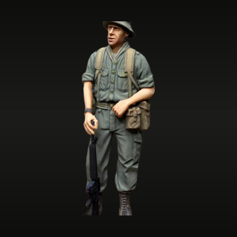 Vietnam War Era Soldier with Rifle 1/35 Resin Figure Kit - unpainted resin model kit