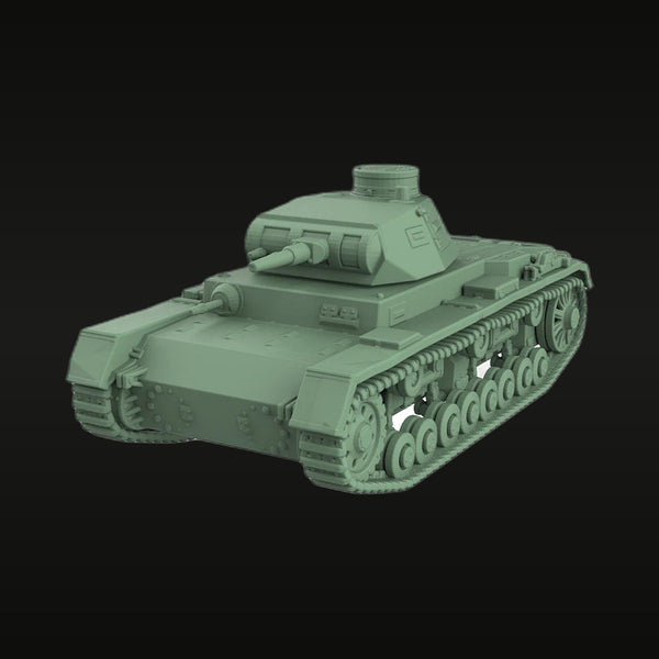 WWII German Panzer III Medium Tank 1/56 Scale Resin Model Kit