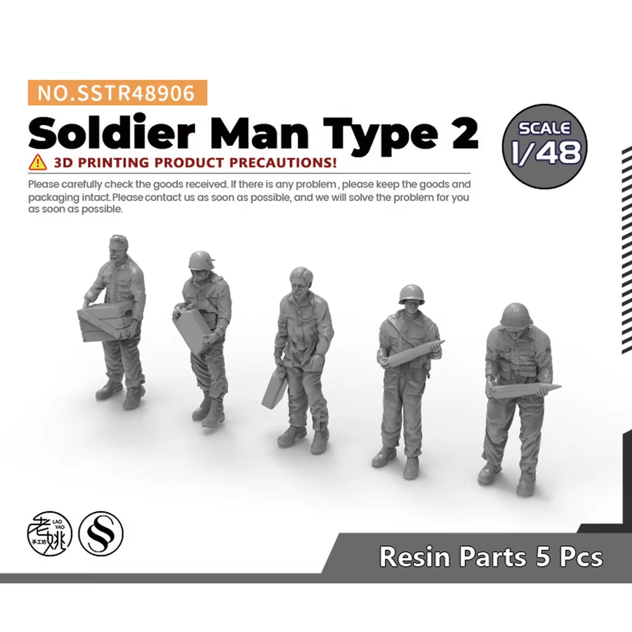 MRY-SFW SSTR906 1/35 1/48 1/72 1/87 1/144 1/100 1/160 Model Upgrade Parts Soldier Man Type 2
