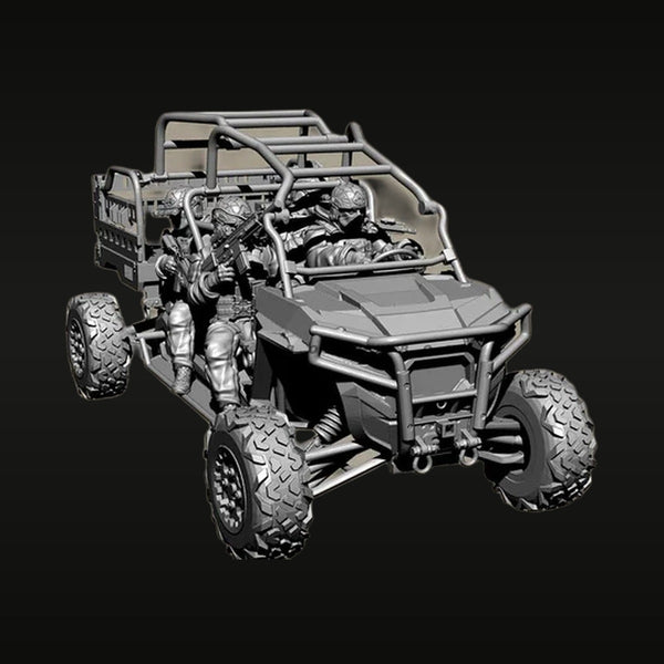 Modern Tactical UTV with 2 Soldiers 1/48 Resin Diorama Kit