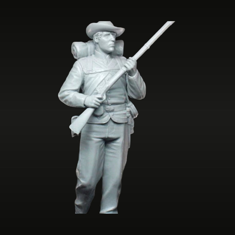American Civil War Confederate Infantry Marching 1/35 Resin Figure Kit - unpainted resin model kit