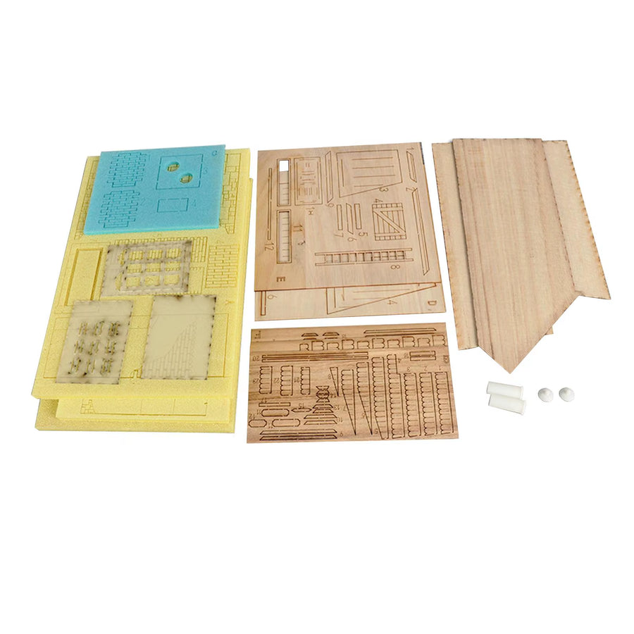 WWII Destroyed French Village Houses Diorama Base 1/35 Resin Terrain Kit - resin model view 3