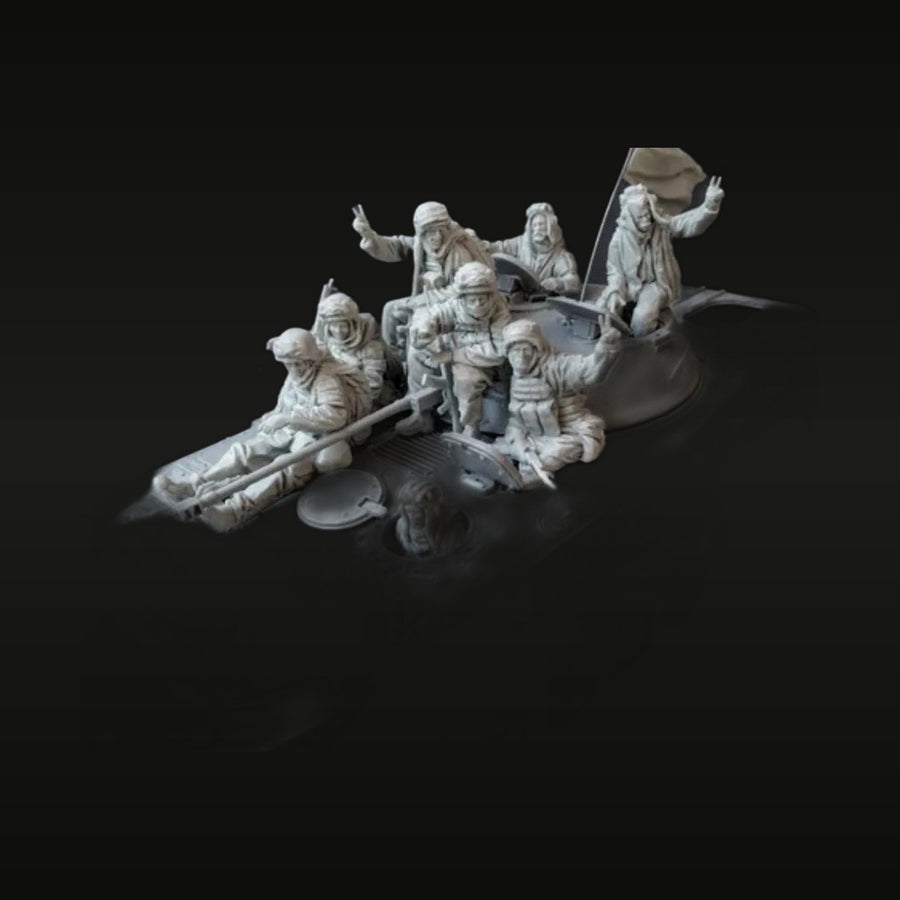 Modern Soviet Infantry Squad 8-Figure Set 1/35 Resin Kit - unpainted resin model kit