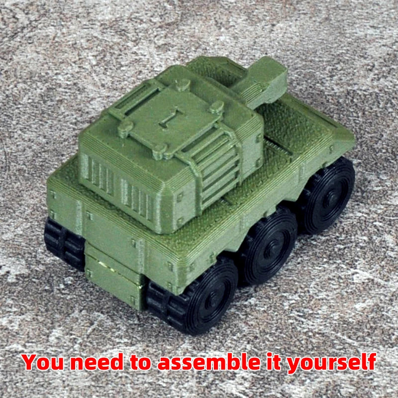 Assembly Scale Set Static Plastic Military Armored Vehicles Tank 3Pcs