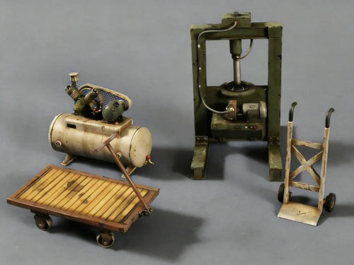 Workshop Hydraulic Press & Air Compressor 1/35 Resin Diorama Kit