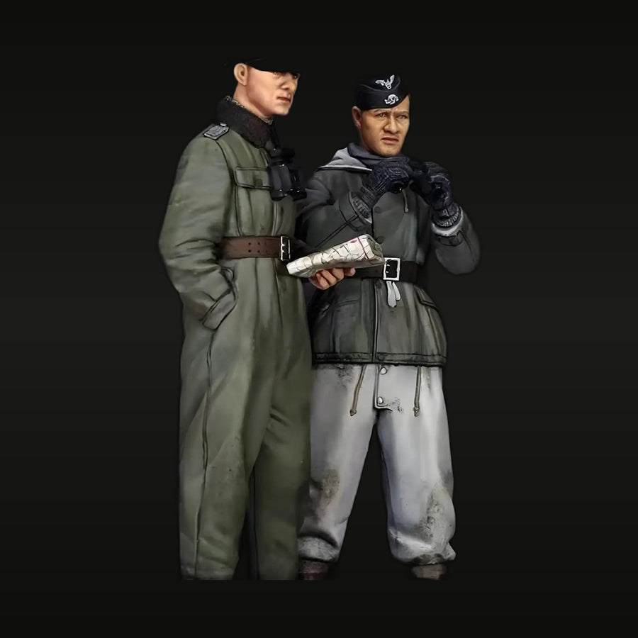 WWII German Army & Luftwaffe Officers 1/35 Resin Figure Set - unpainted resin model kit