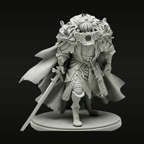 Fantasy Winged Warrior King Bust 54mm Resin Figure Kit