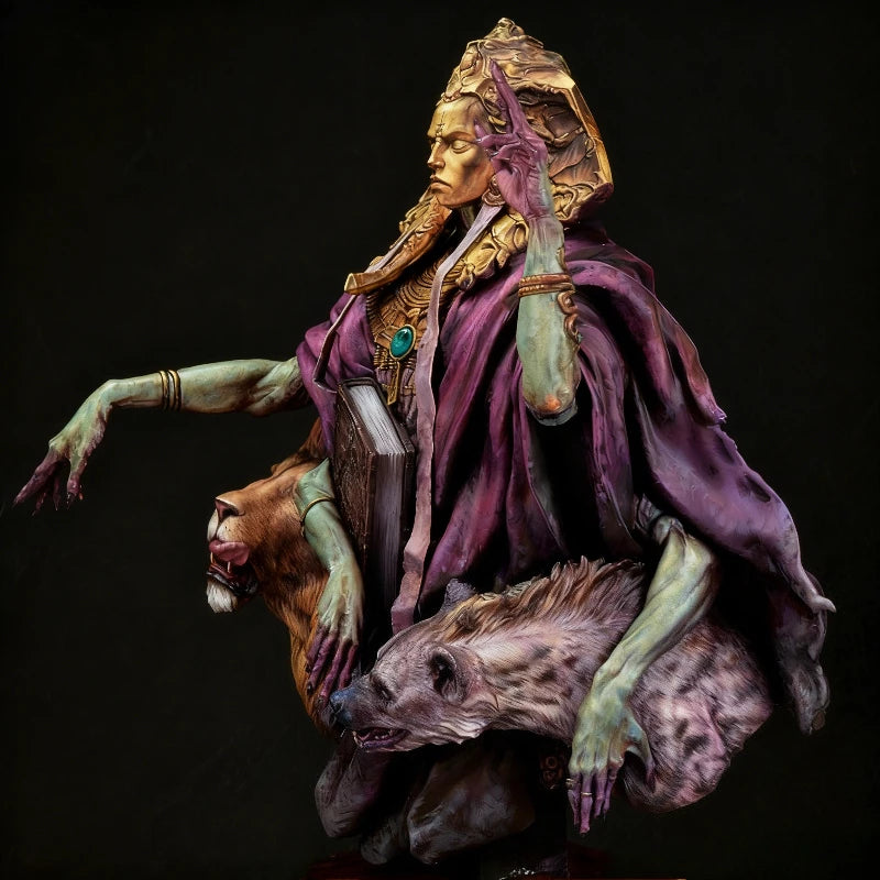 Fantasy Bust Parts with Lion Head and Demon Mask Resin Kit 1/12 - resin model view 4