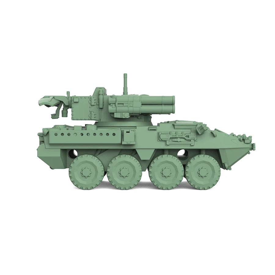 Modern US Stryker ADATS Air Defense Vehicle 1/56 Resin Kit - resin model view 3