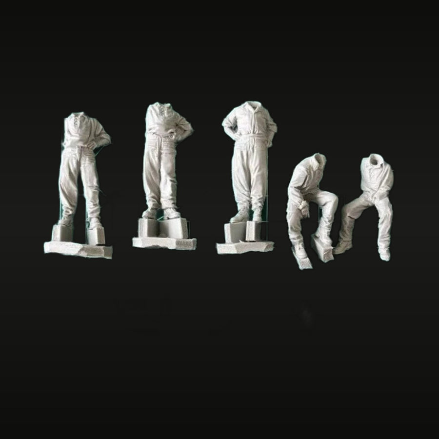 WWII German Panzer Crew Eastern Front 1/35 Resin Figure Set - unpainted resin model kit
