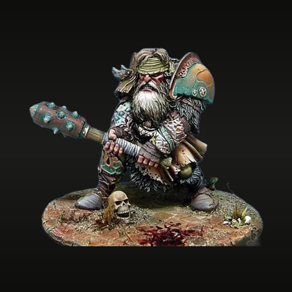 Steampunk Dwarf Warrior with Ornate Hammer 1/32 Resin Bust Kit