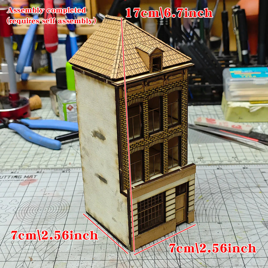 Assembly Architectural Model Sand Table Building Components European Rural Buildings Diorama Train Railway Scale Model Kit 1/87