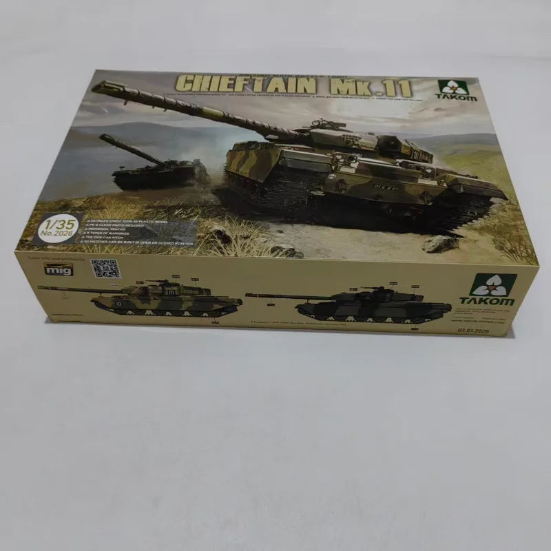 Takom 2026 1/35 British Main Battle Tank Chieftain Mk.11 Assemble Plastic Model Kit