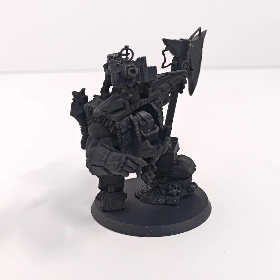 Fantasy Orc Warrior with Axe Heavy Armor 32mm Resin Figure Kit - resin model view 4
