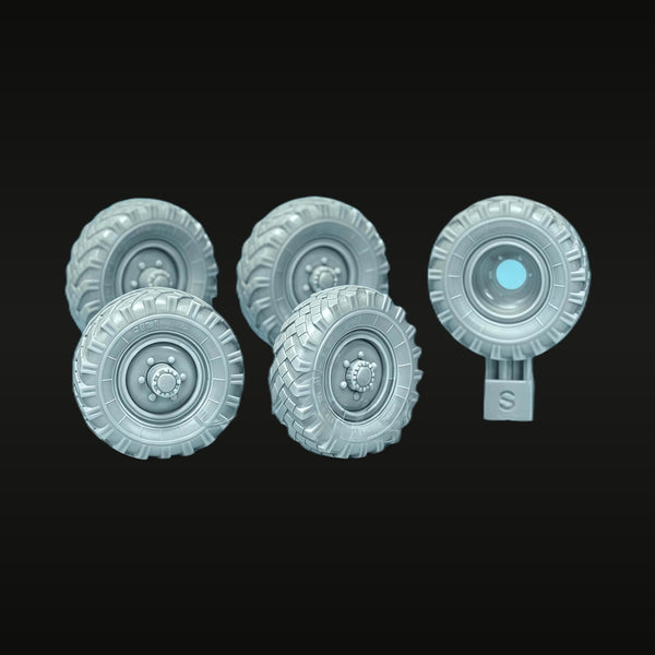 Soviet BTR-40 Wheels & Tires Set 1/35 Resin Accessory Kit