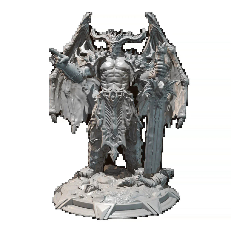 Winged Demon Warlord 38mm Resin Figure Kit - resin model view 5