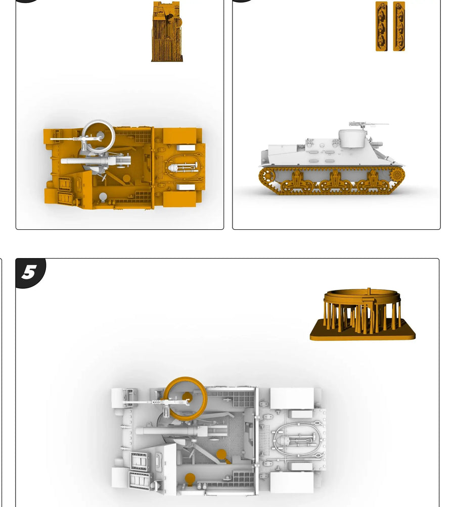 US M7 Priest Self-Propelled Gun MRY-SFW SS542 1/56 1/72 1/100 15Mm Wargaming 28Mm Military Model Kit