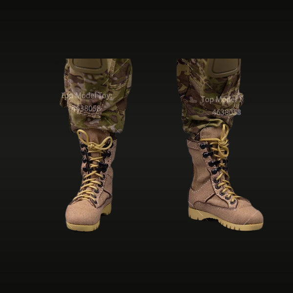 1/6 Scale Desert Combat Boots Set Resin Figure Accessories