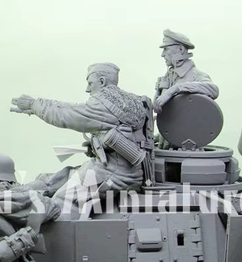 1/16 Resin Model Figure Gk，German Soldier , Unassembled and Unpainted Kit