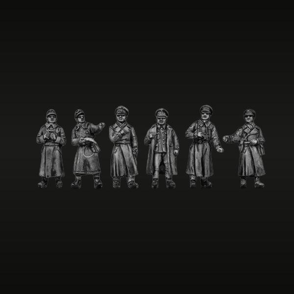 WWII Soviet Officers Great Coat 6-Figure Set 1/72 Resin Figures
