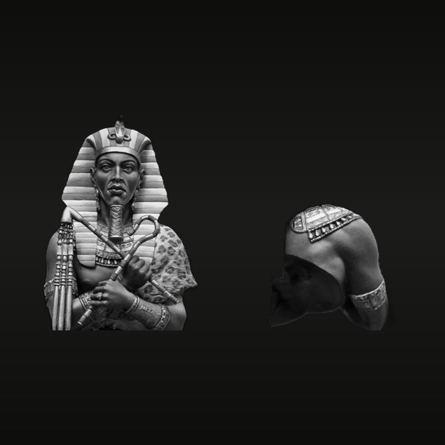 Ancient Egyptian Pharaoh 1/10 Scale Resin Bust Kit - unpainted resin model kit