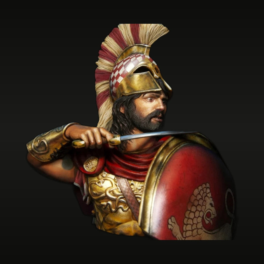 Ancient Greek Hoplite Warrior with Corinthian Helmet 1/10 Resin Bust Kit - unpainted resin model kit