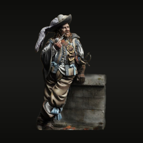 17th Century Musketeer/Cavalier Full Figure with Plumed Hat 75mm Resin Kit