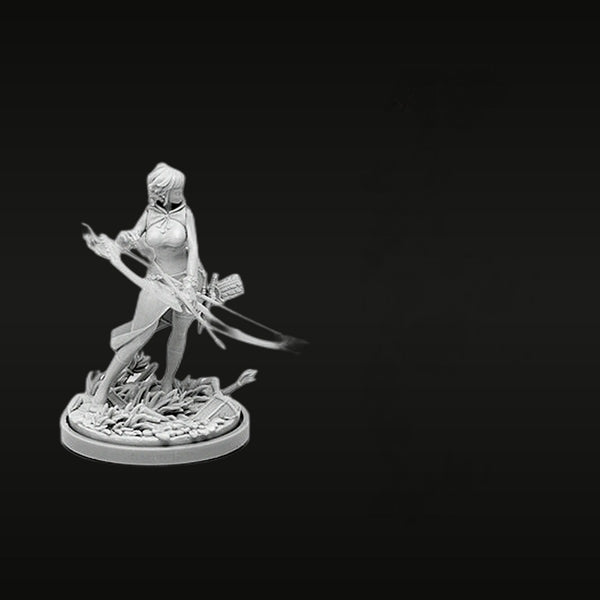 Fantasy Female Warrior with Greatsword 28mm Resin Figure Kit