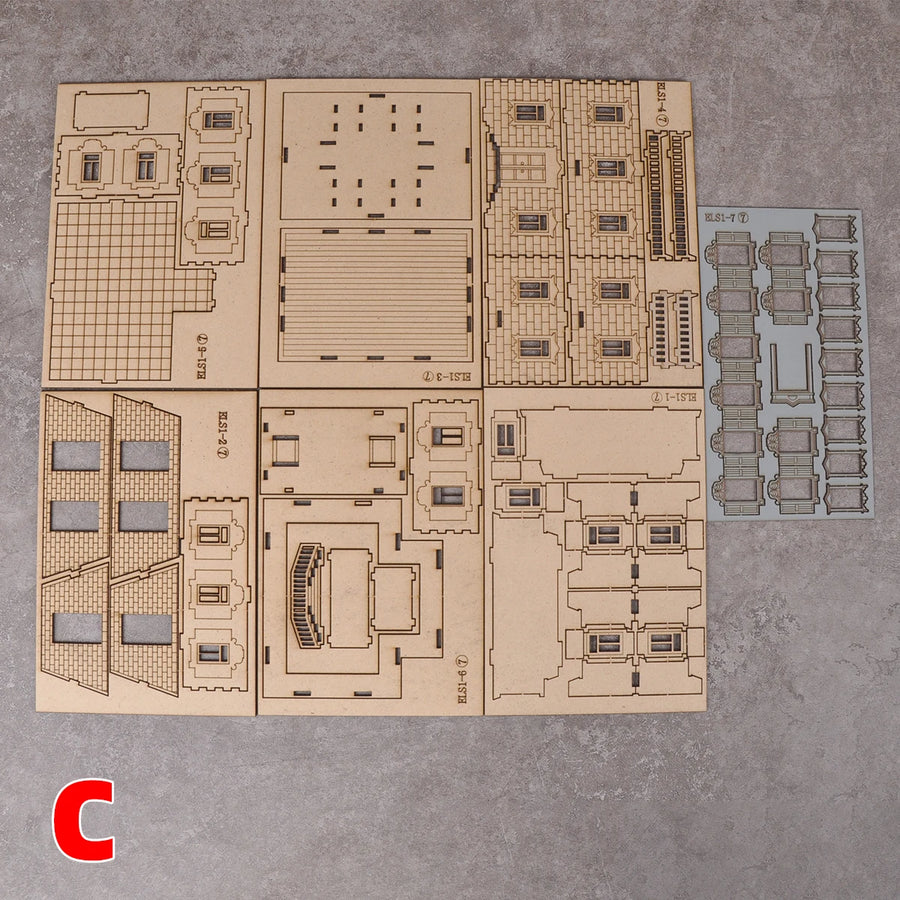 Assembly Architectural Model Sand Table Bell Tower Clock Tower Belfry Europe Building House Shop Diorama Scale Model Kit 1/72