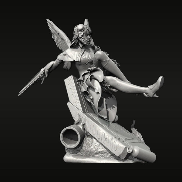 Winged Steampunk Warrior 50mm Resin Figure Kit