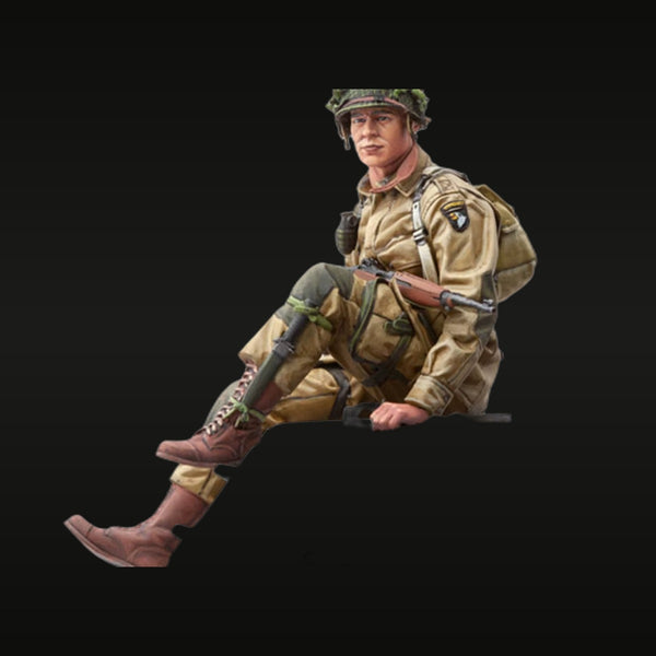 WWII US 101st Airborne Soldier with M1 Garand 1/16 Resin Figure Kit