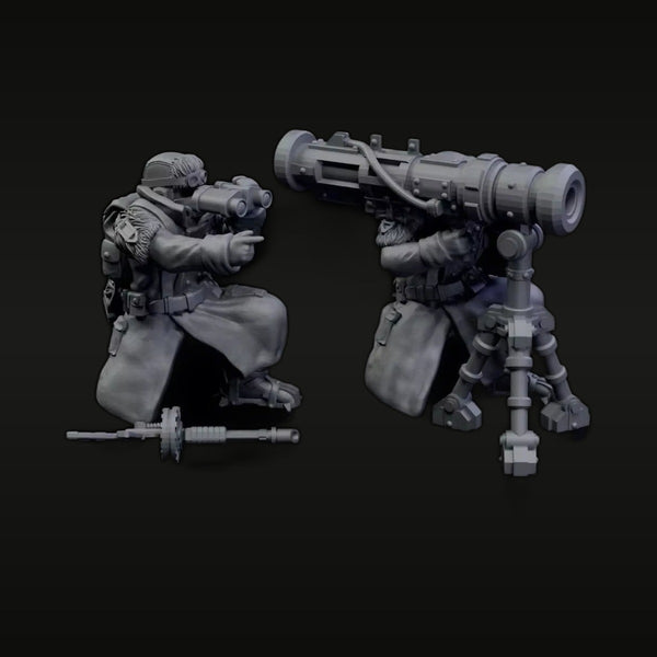 Fantasy Dwarf Warriors Crew-Served Weapon Team 1/35 Resin Figure Kit