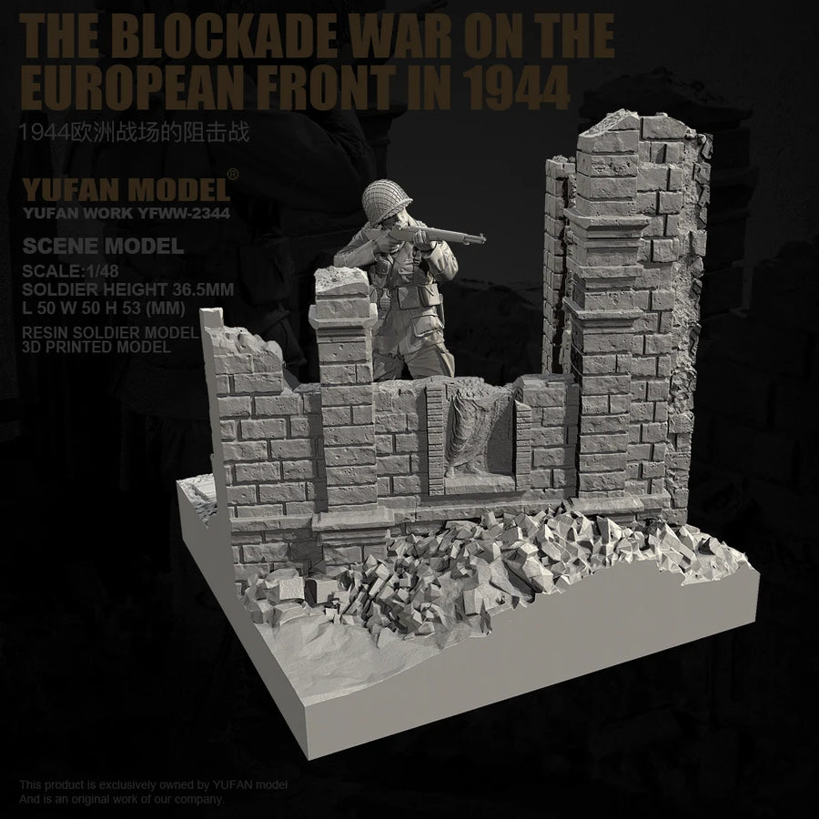 WWII British Soldier Urban Combat 1944 1/48 Resin Figure Kit - resin model view 5