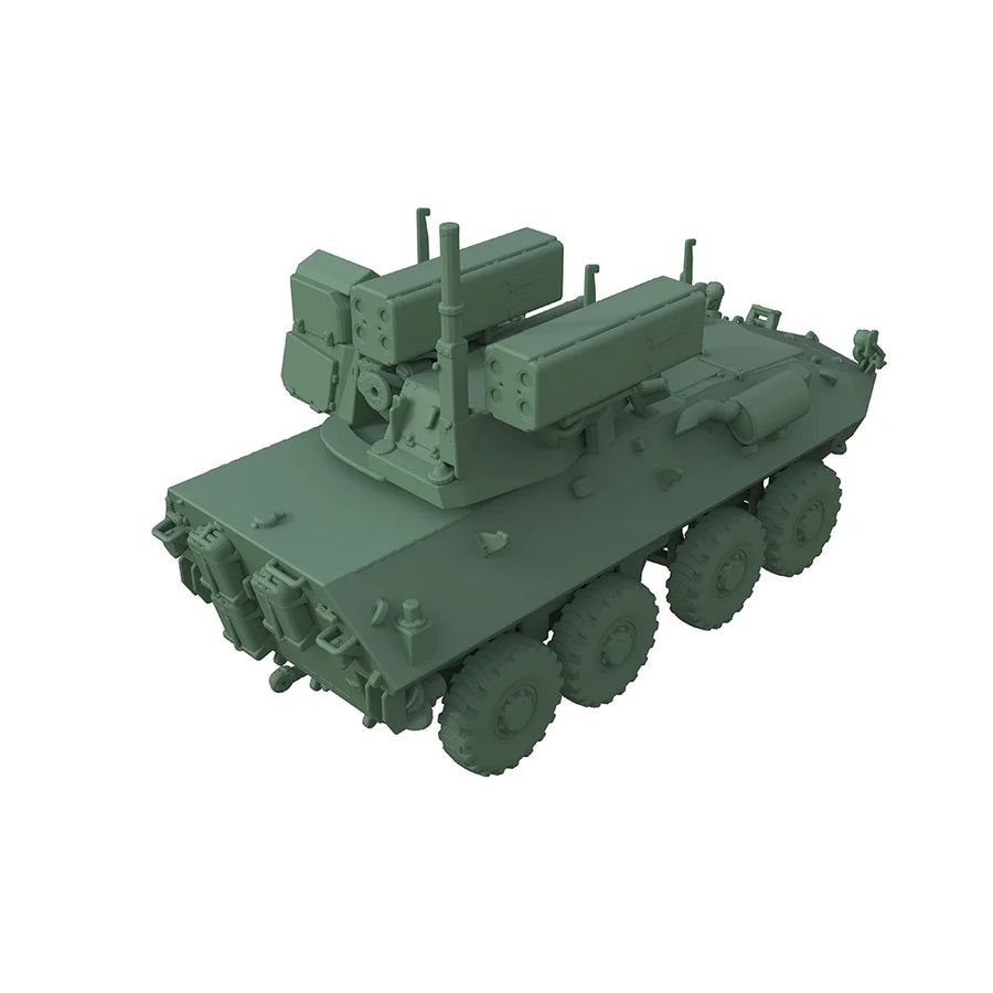 Modern US 8-Wheeled Armored Personnel Carrier with Stinger Air Defense 1/144 Resin Vehicle Kit - resin model view 4