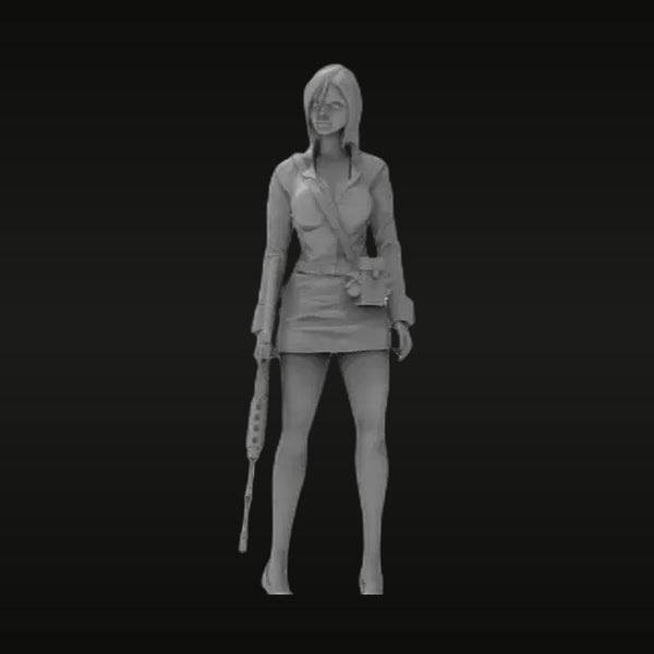 Modern Female Operative with Shotgun 1/35 Resin Figure Kit