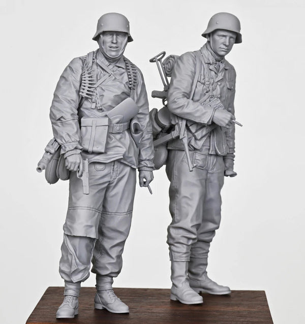 WWII German Infantry MG42 Gunner Team 1/16 Resin Figure Kit