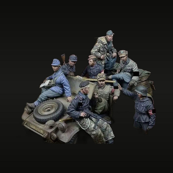 WWII Soviet Army Diorama with Vehicle & Cargo 1/35 Resin Set