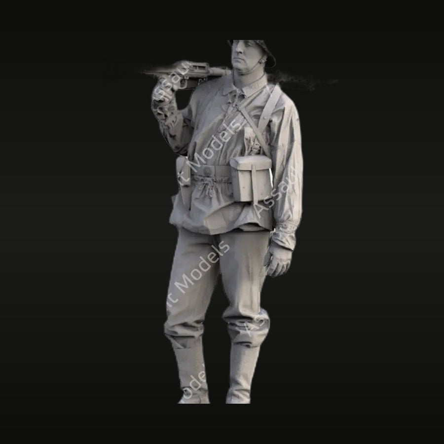 WWII Soviet Red Army Infantry with PPSh-41 SMG 1/35 Resin Figure Kit - unpainted resin model kit